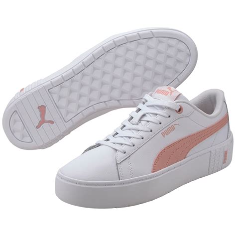 puma white pink sneakers|puma platform sneakers pink.